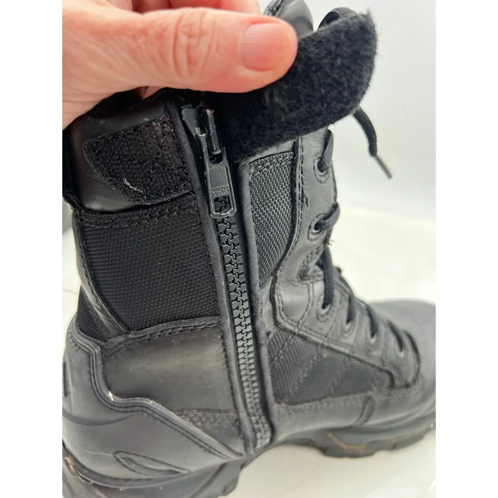 Thorogood Boots Mens Sz 9W Combat Leather Work Sniper Tactical Side Zip 834-6760